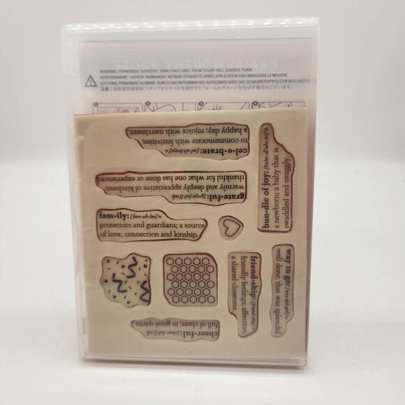 Stampin Up Praiseworthy Prose Cling Stamp Set Unmounted Words Phrases Occasions - Picture 2 of 4